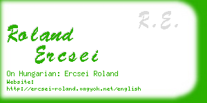 roland ercsei business card